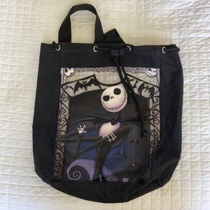 Nightmare before christmas Cinch Sack Backpack Jack Skellington RARE